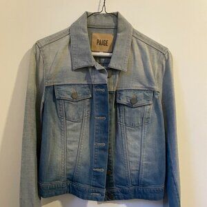 PAIGE | Size S | Denim Jean Cropped Jacket Ombre Dye